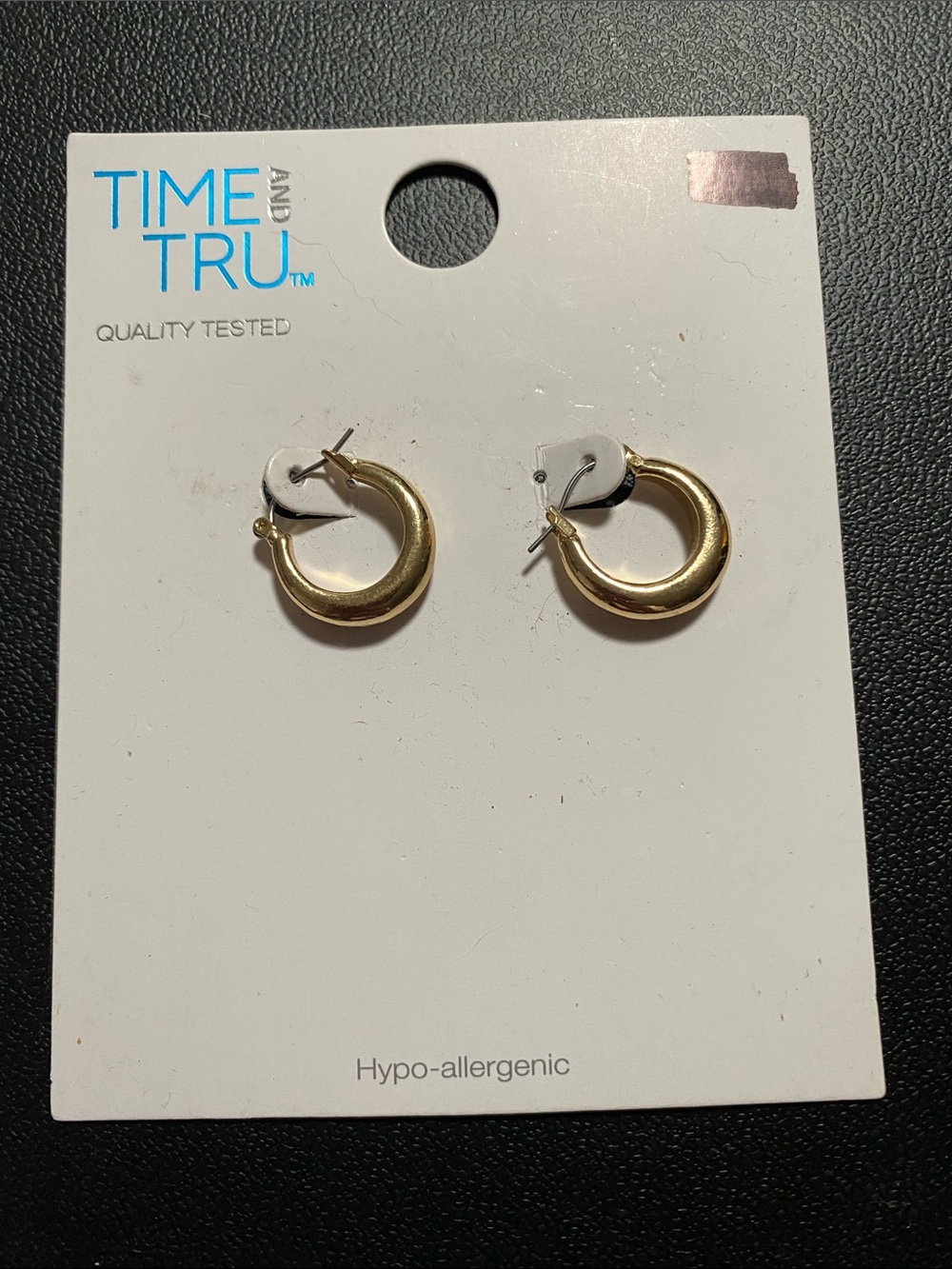 Time and Tru Gold Chunky Hoop Earrings